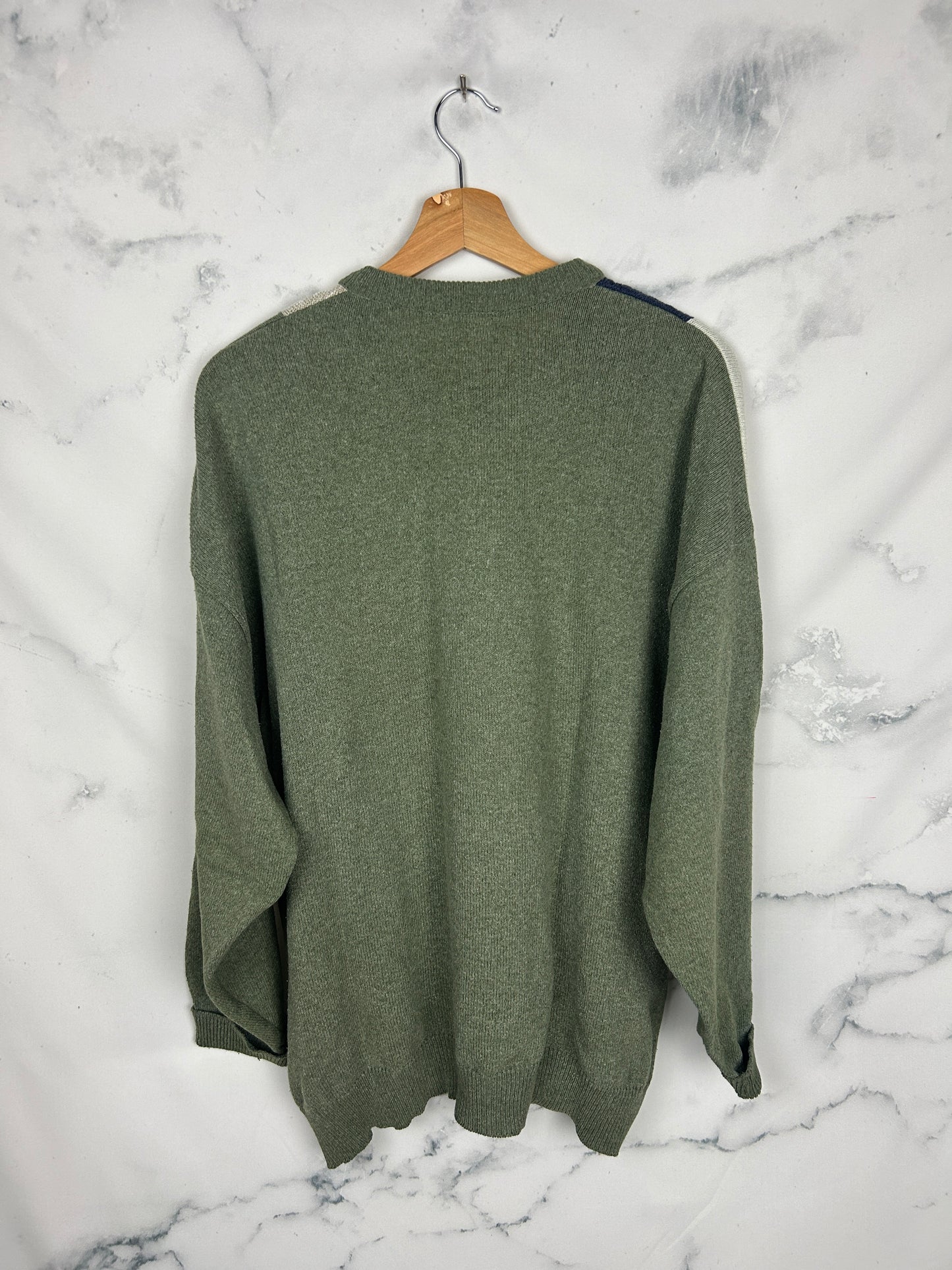 Jersey vintage con estampado en cuadrados