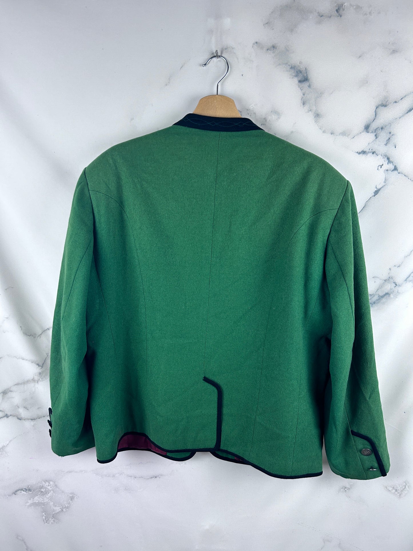 Chaqueta austriaca vintage verde vivo