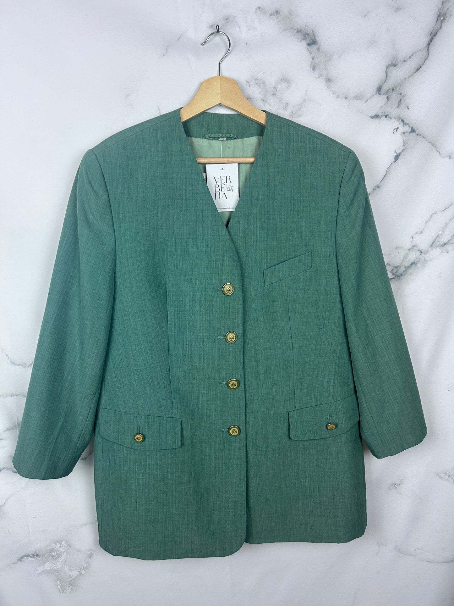 Blazer vintage verde oversize