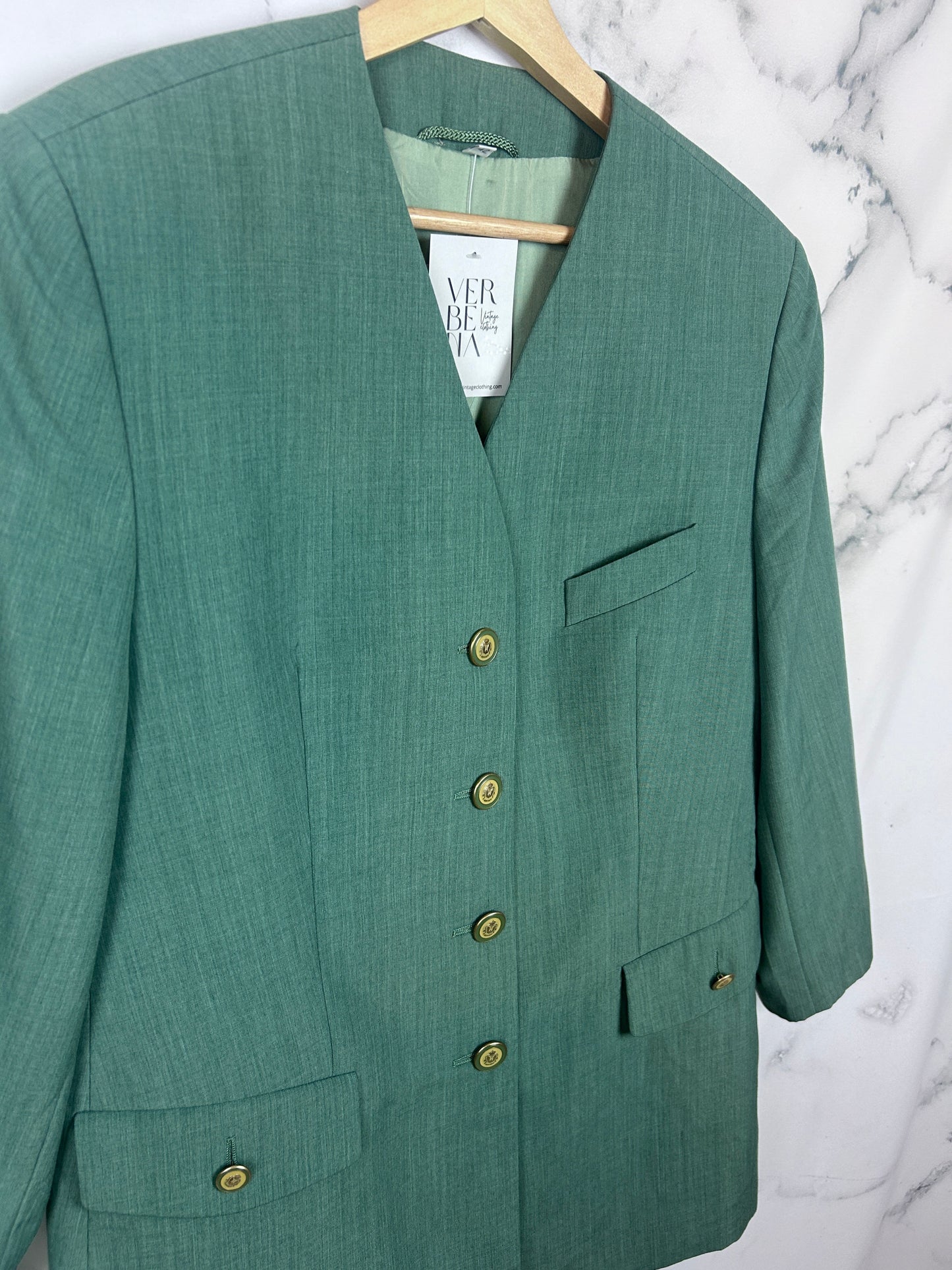 Blazer vintage verde oversize