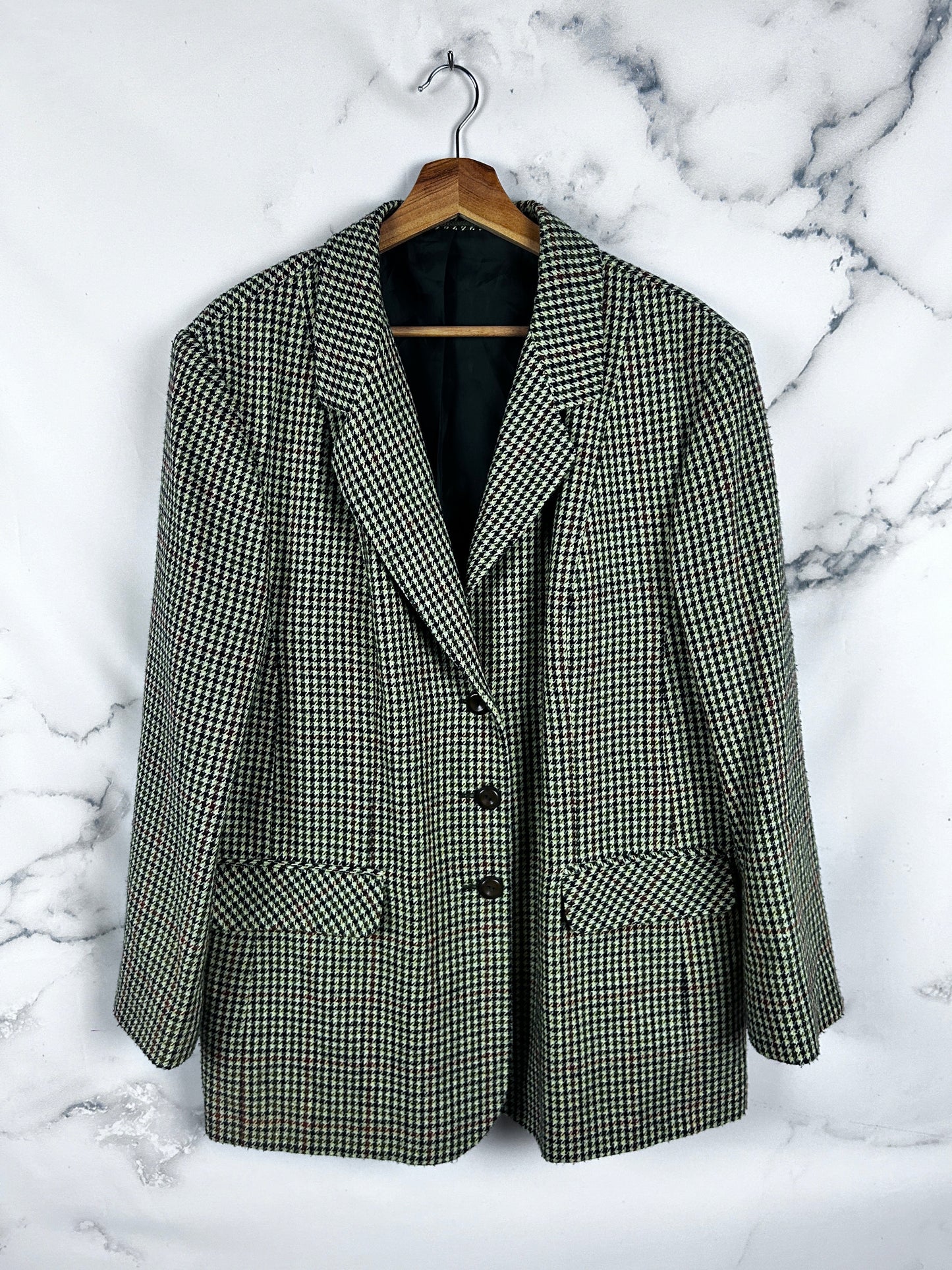 Blazer vintage de patas de gallo oversize