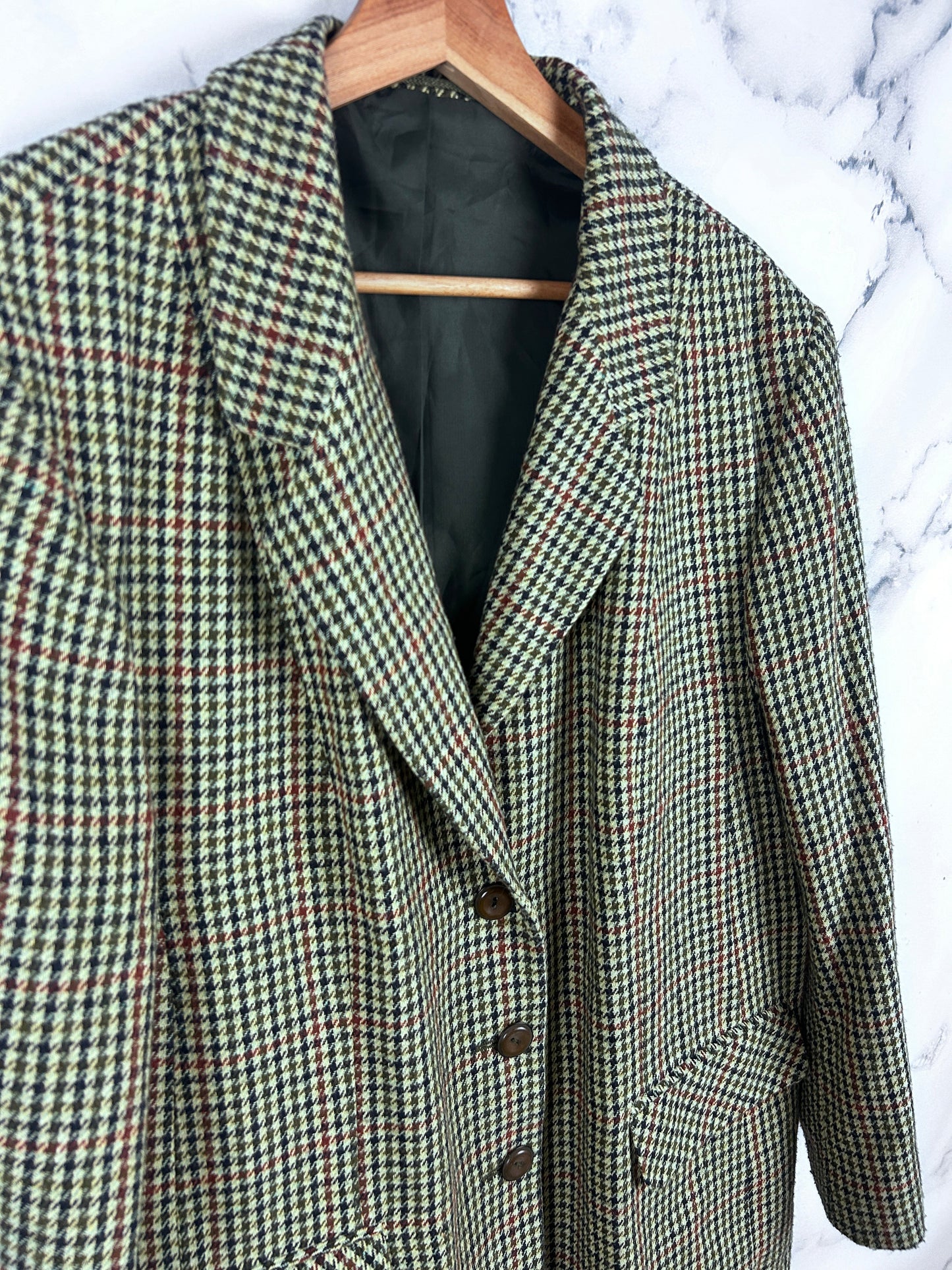Blazer vintage de patas de gallo oversize