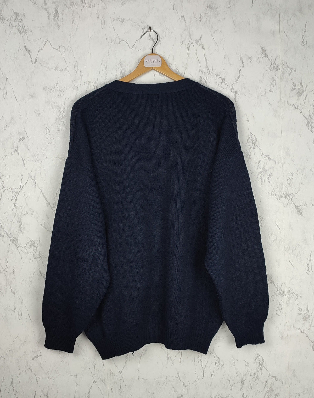 Cárdigan vintage azul marino