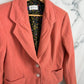 Blazer vintage en color coral con forro interior