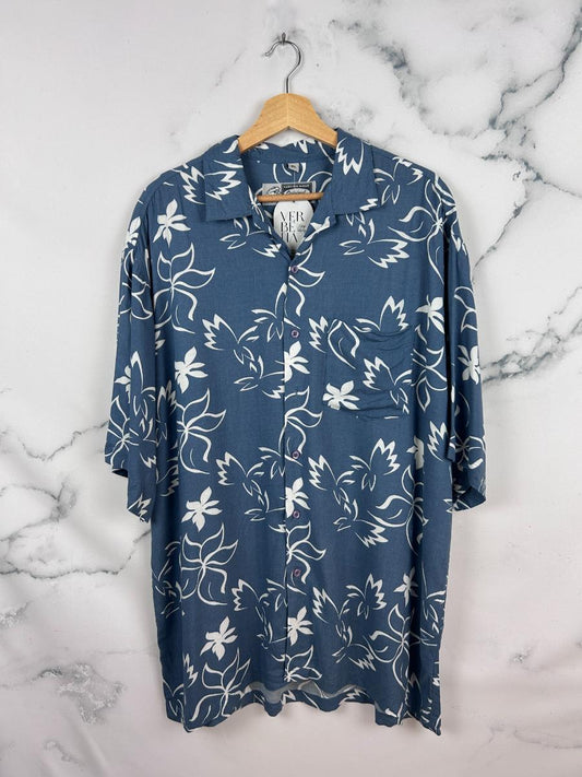 Camisa vintage estampado azul