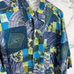 Camisa vintage estampada tonos azules