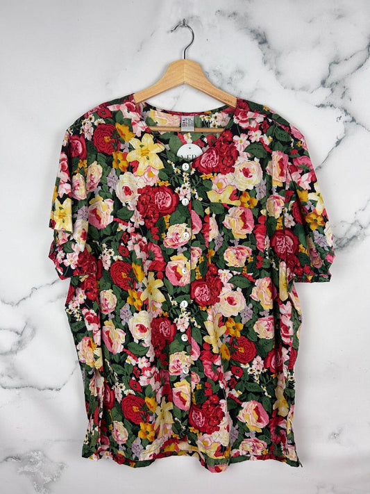 Blusa vintage floral