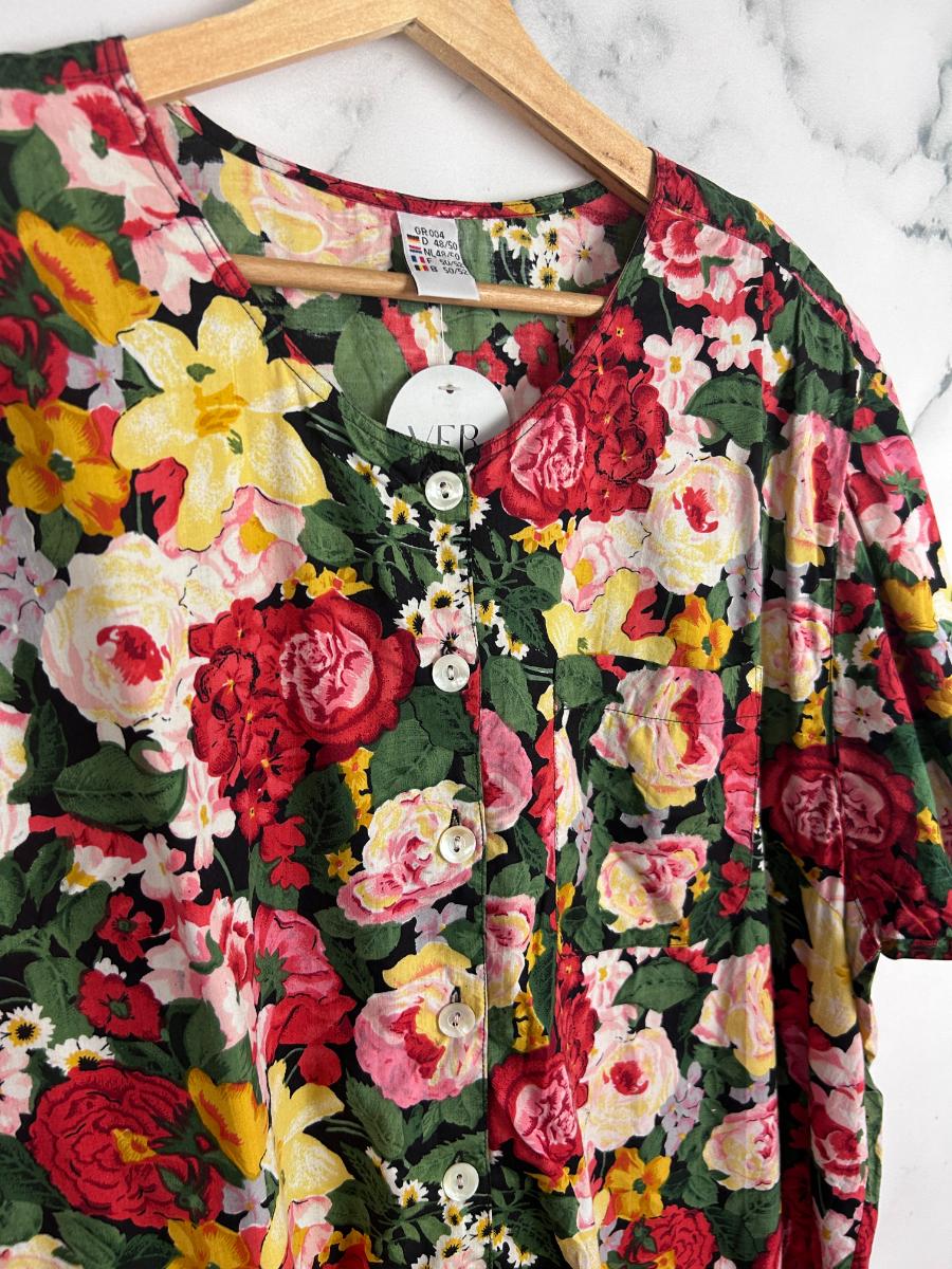 Blusa vintage floral