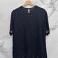 Blusa estampada negra con bordado y lentejuelas