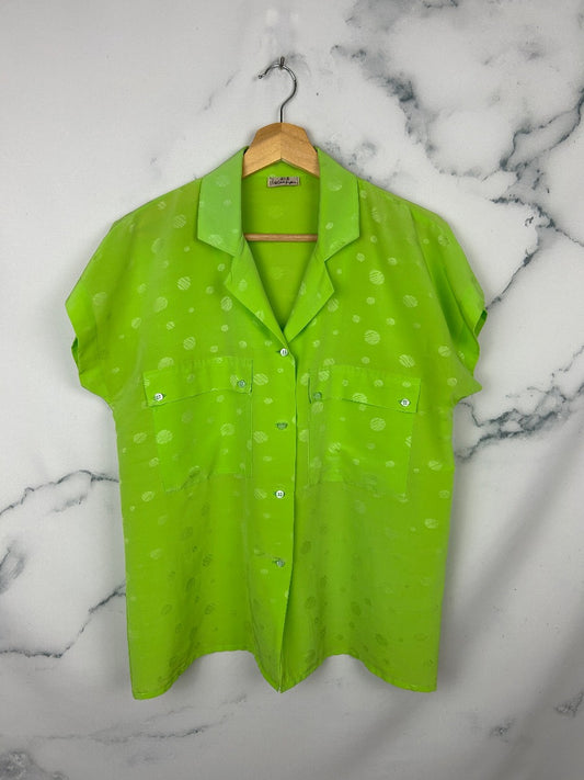 Blusa vintage verde pistacho