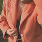 Blazer vintage en color coral con forro interior