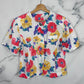 Blusa vintage con estampado floral