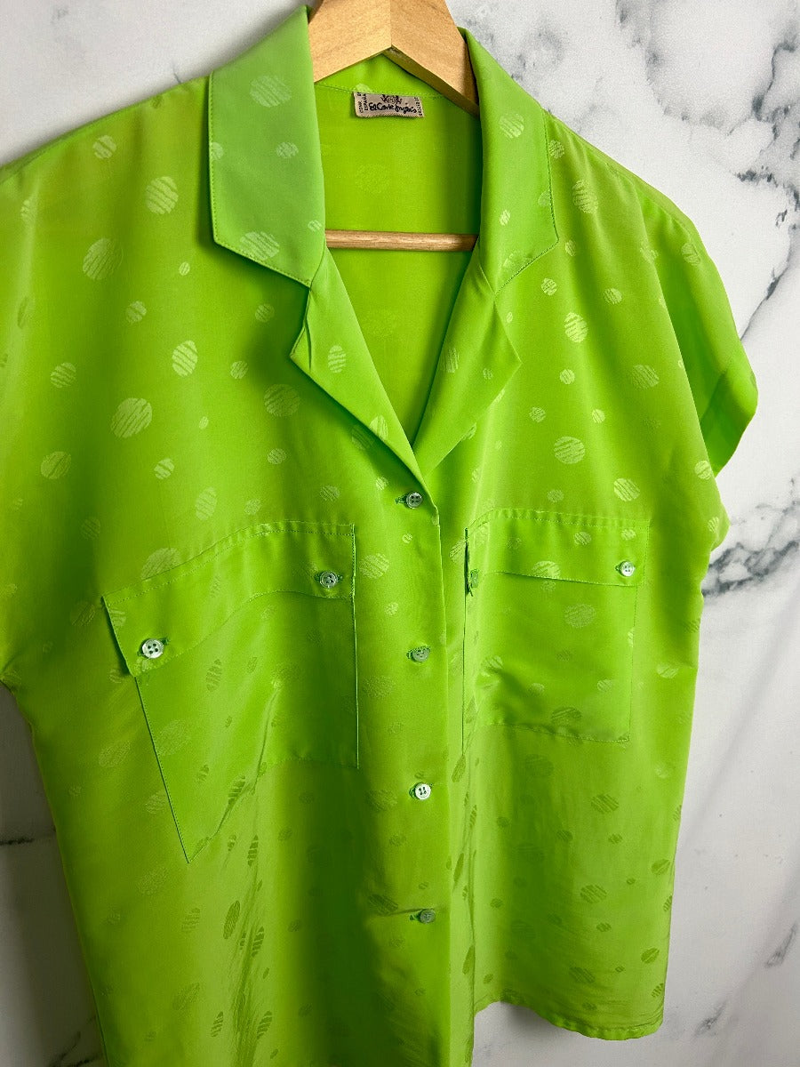 Blusa vintage verde pistacho