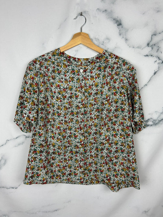 Blusa vintage con florecitas