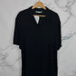 Blusa vintage en negro liso