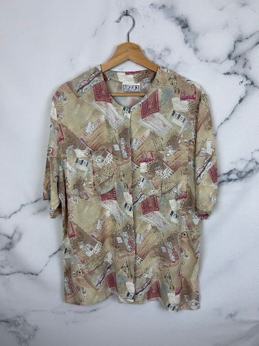 Blusa vintage estampada