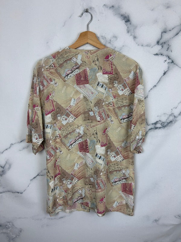 Blusa vintage estampada