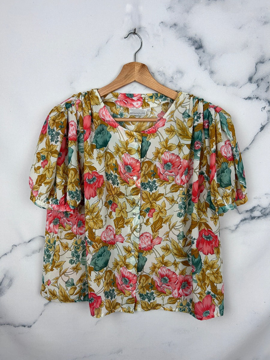 Blusa vintage estampada