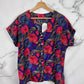 Blusa vintage con estampado floral