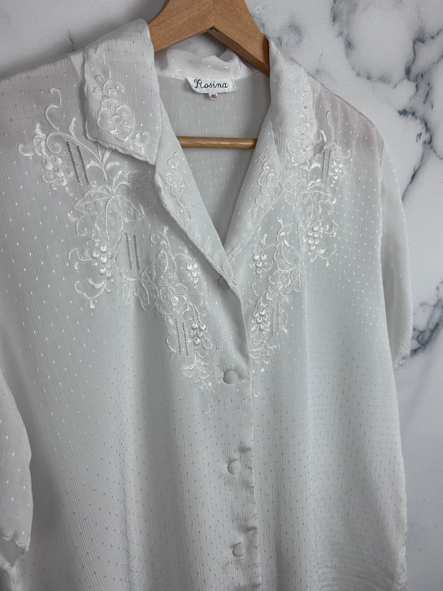 Blusa vintage blanca