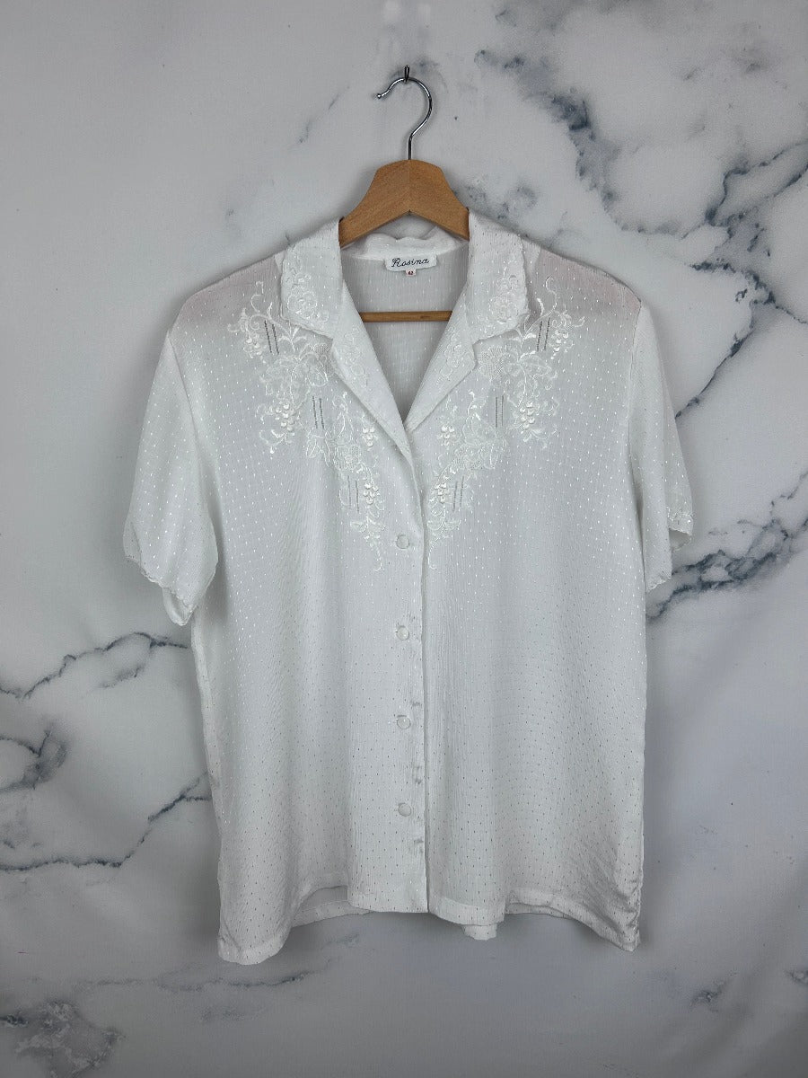 Blusa vintage blanca