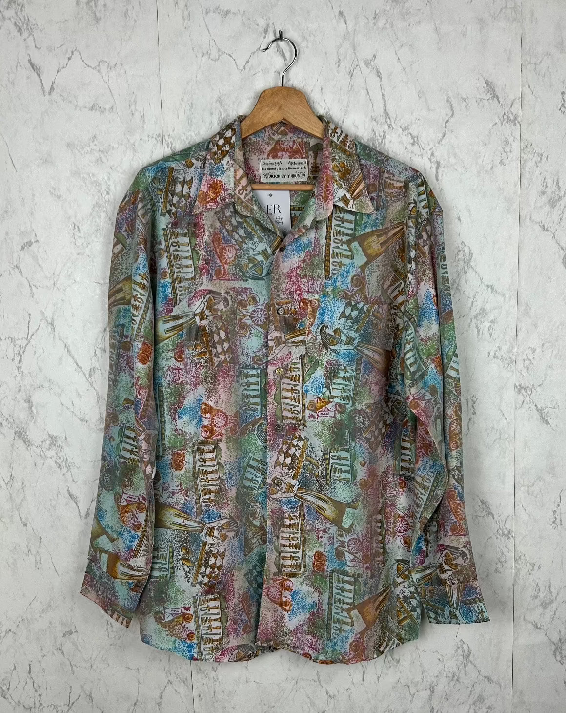 Camisa vintage estampada