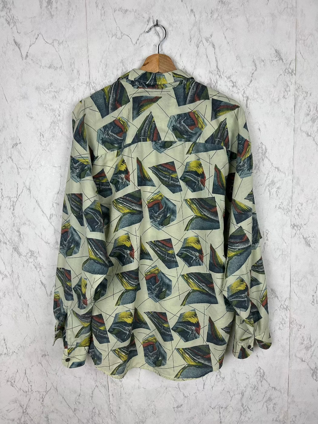 Camisa vintage tonos verdes