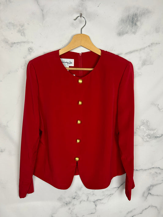 Blusa vintage roja de Henry Lee