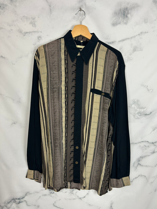 Camisa vintage con estampado vertical