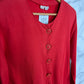 Blusa vintage en color rojo con original botonadura