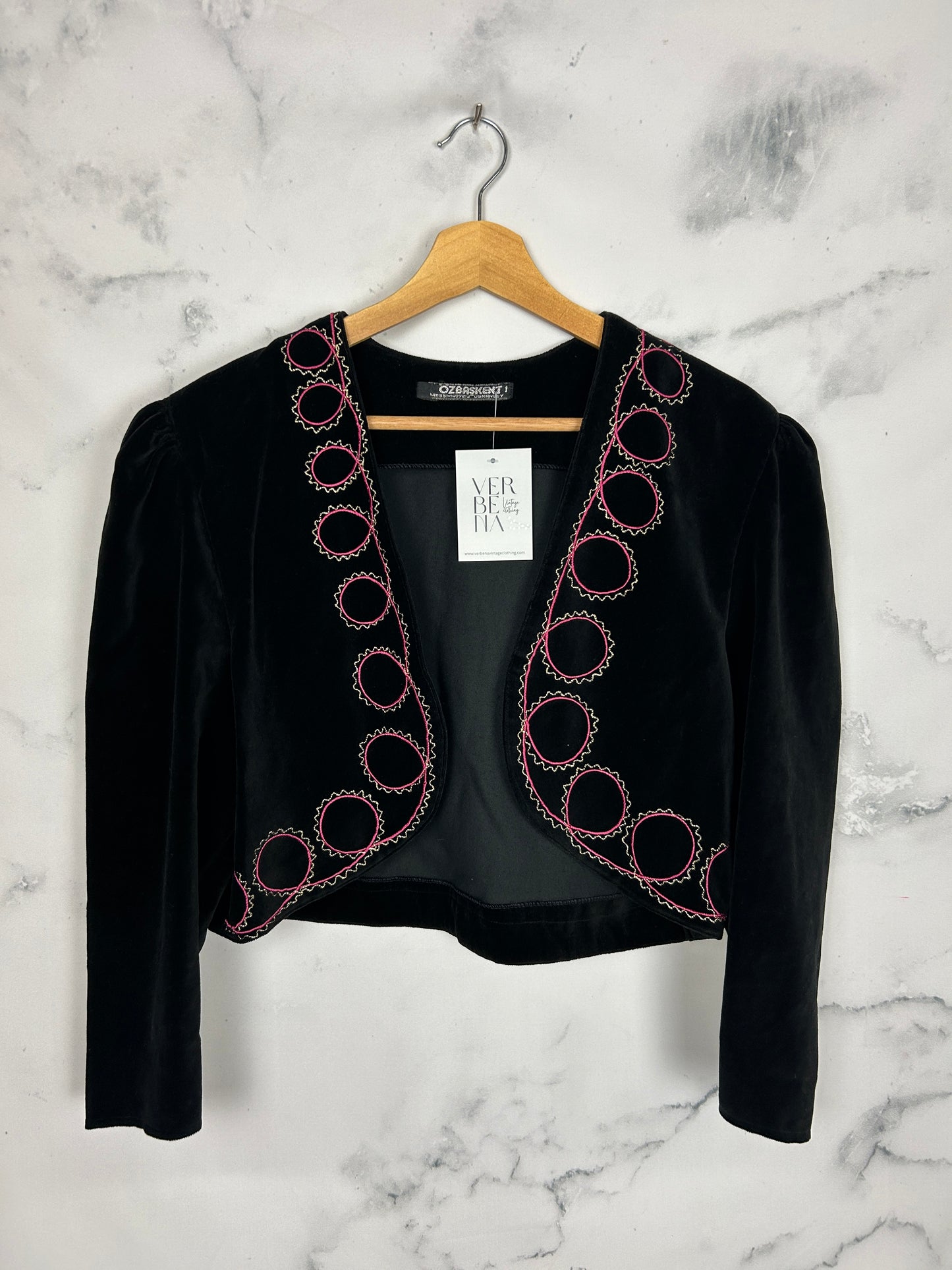 Torera vintage de terciopelo