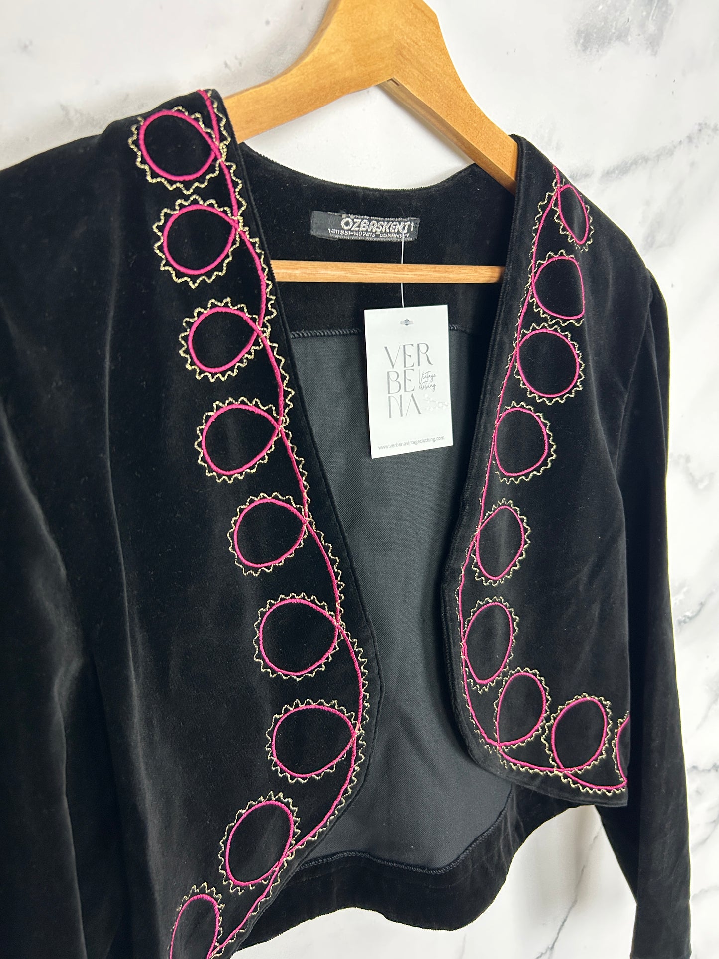 Torera vintage de terciopelo