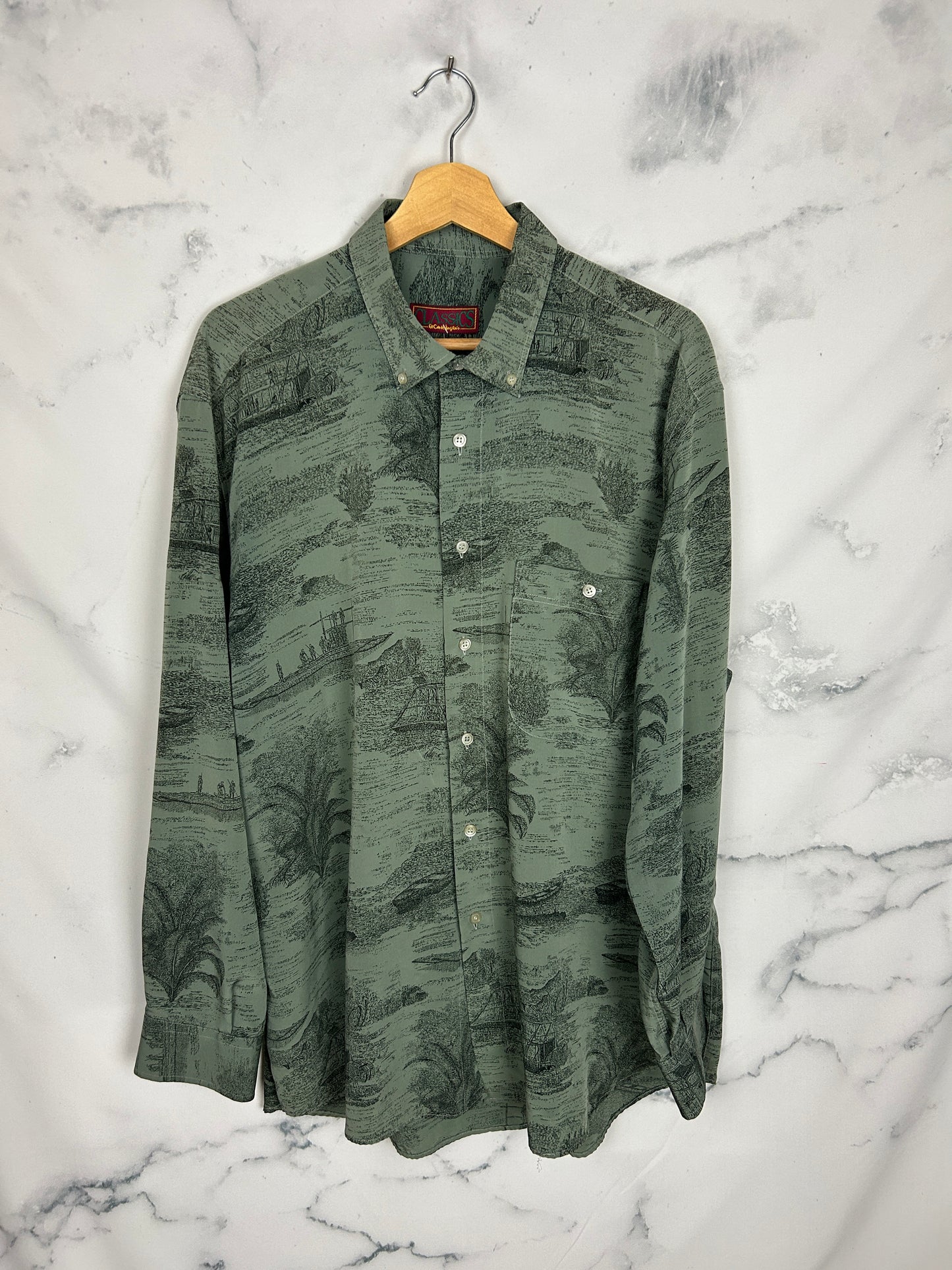 Camisa vintage estampada de El Corte Inglés