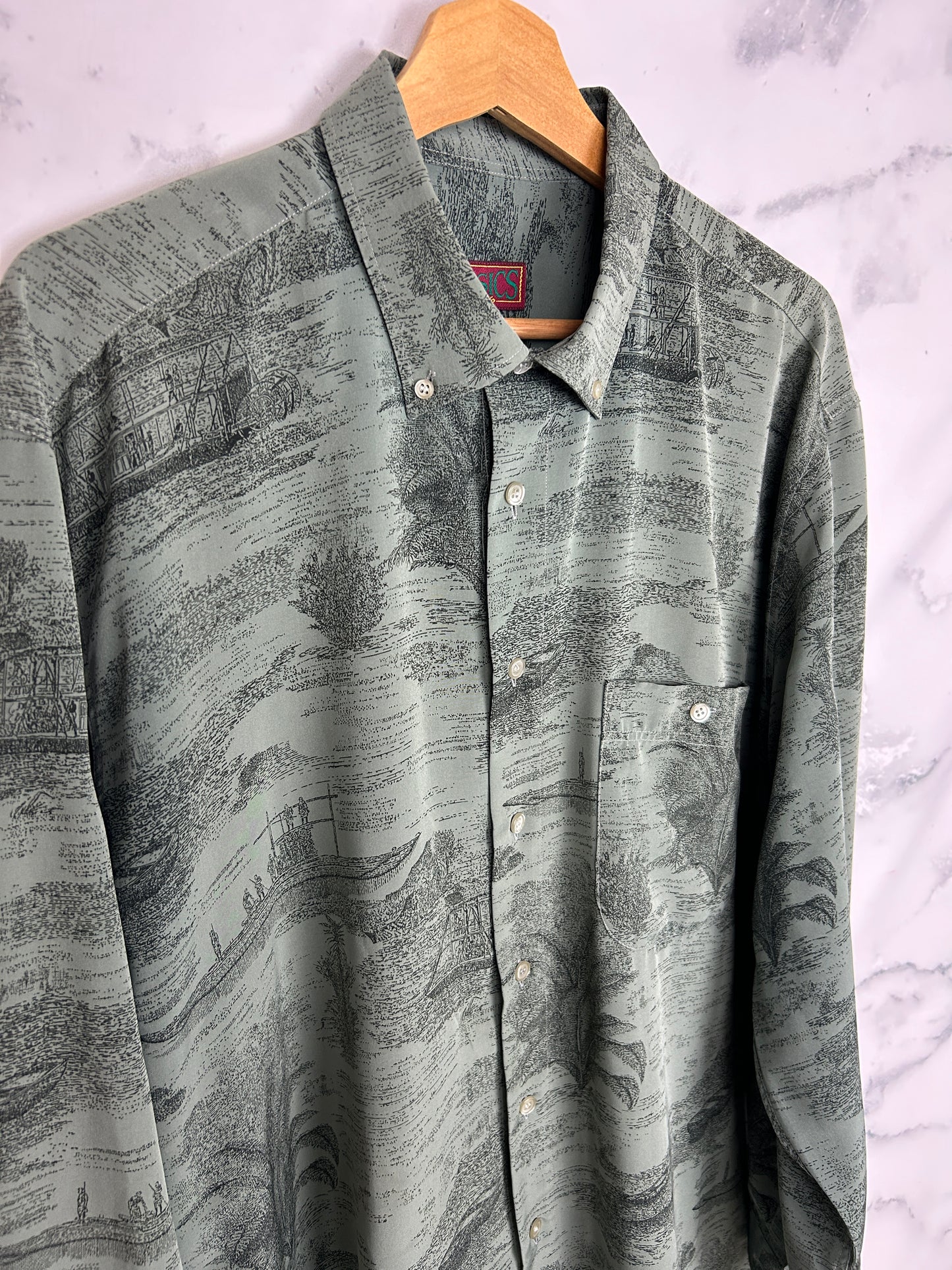 Camisa vintage estampada de El Corte Inglés