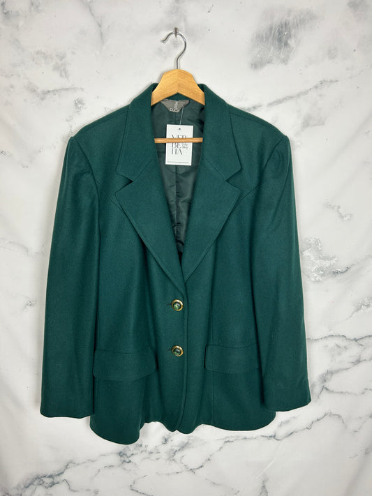 Blazer vintage en verde petróleo