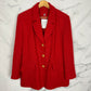 Blazer vintage roja con bonitos botones dorados