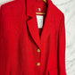 Blazer vintage roja con bonitos botones dorados