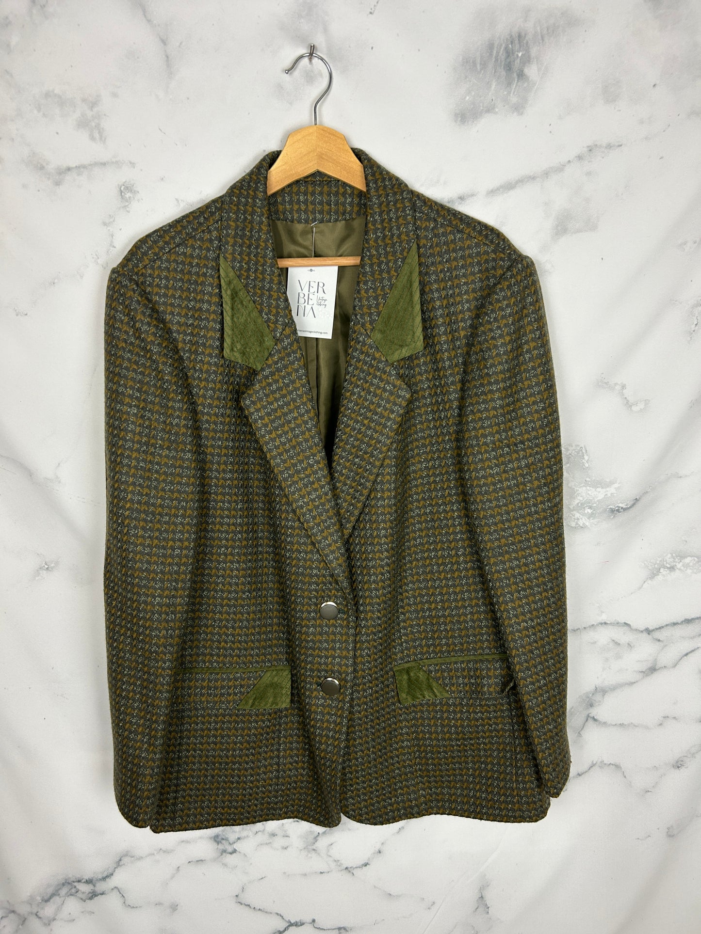 Blazer vintage en color verde olivo