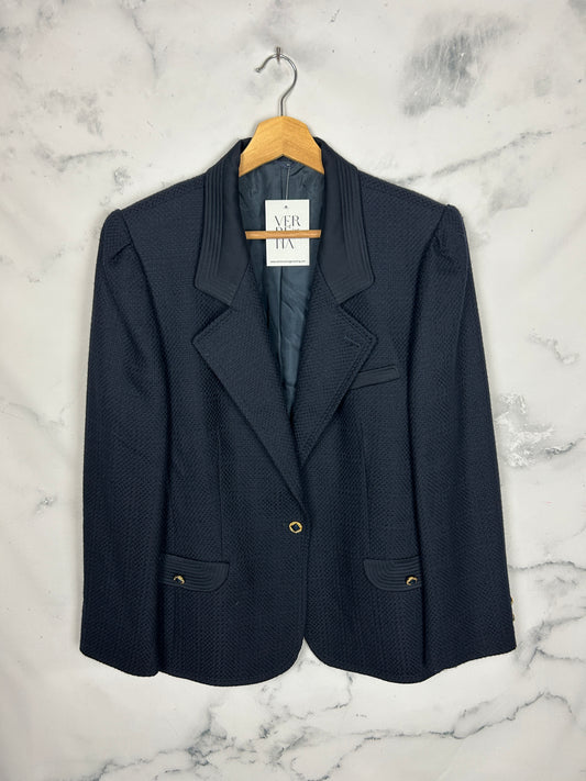 Blazer vintage azul marino con forro interior