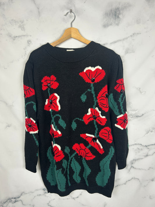 Jersey vintage con amapolas