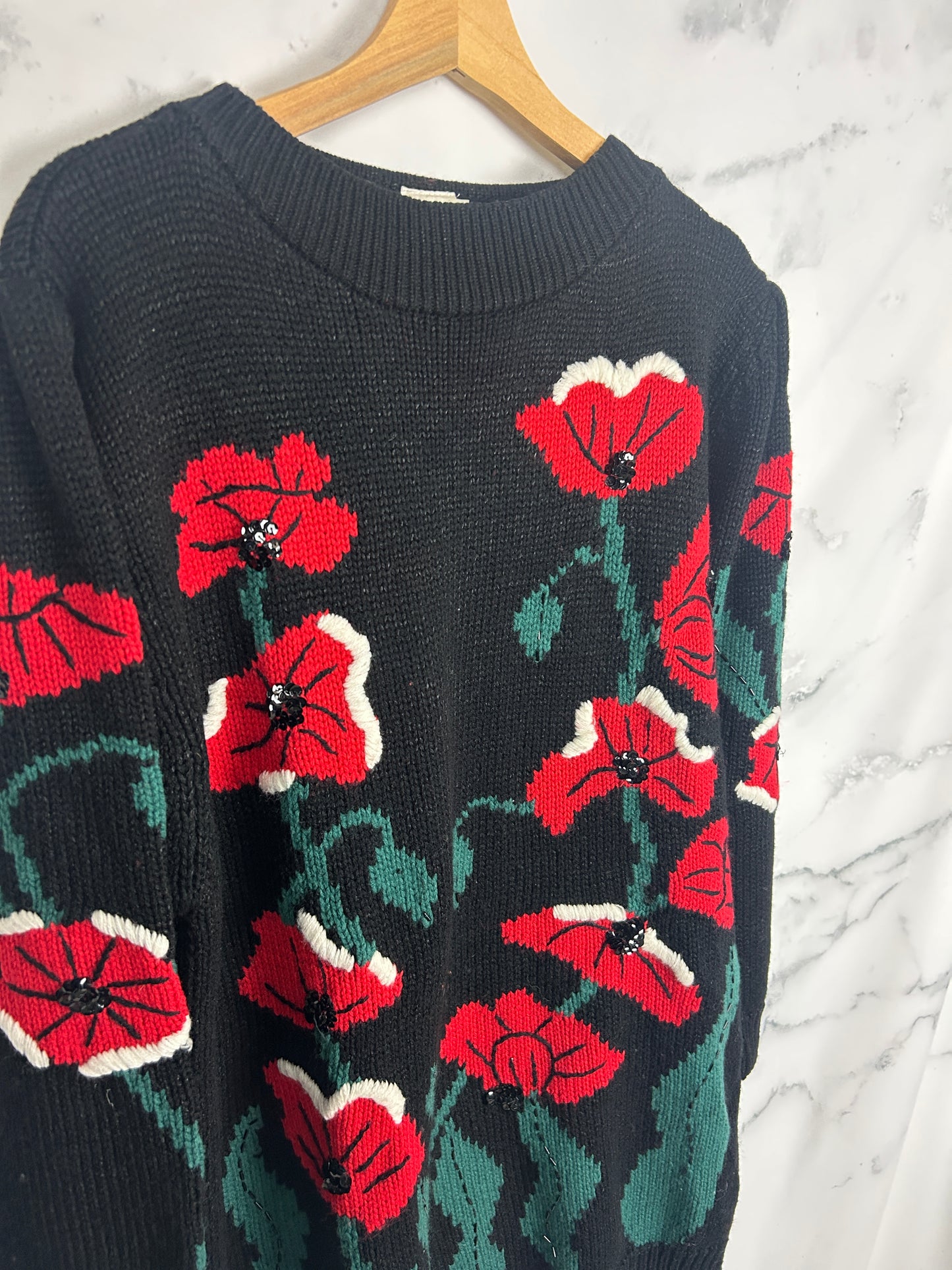 Jersey vintage con amapolas