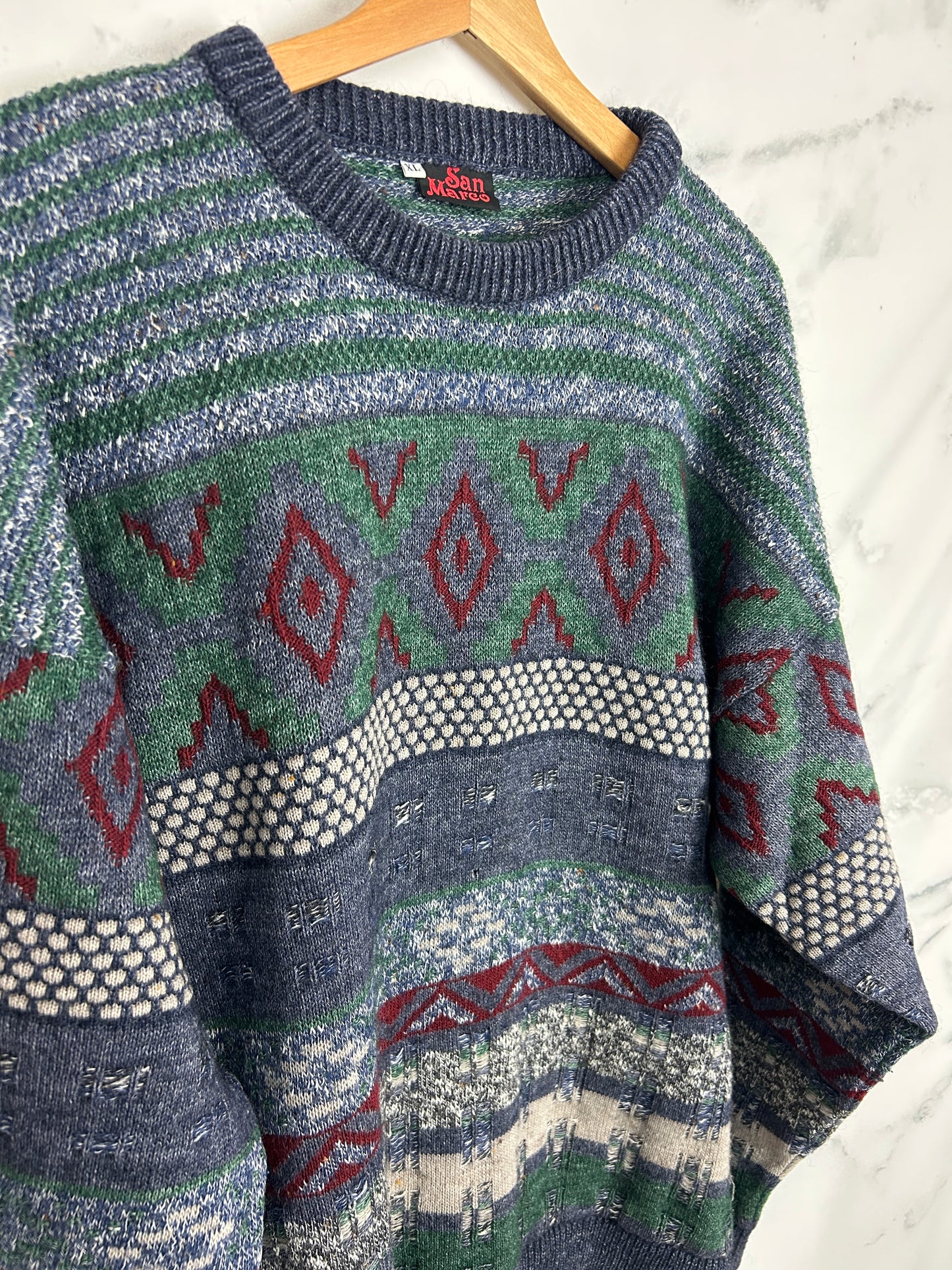 Jersey vintage estampado. Fabricado en Italia