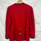 Chaqueta vintage austriaca roja con ribetes verdes