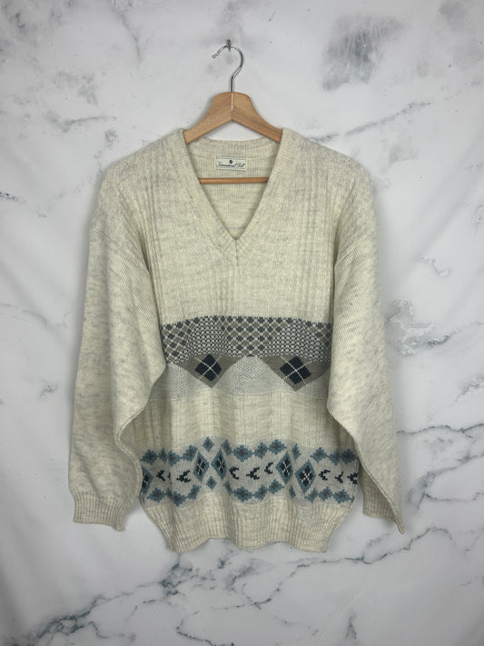 Jersey vintage con cuello de pico