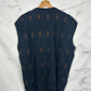Chaleco vintage de punto en azul marino