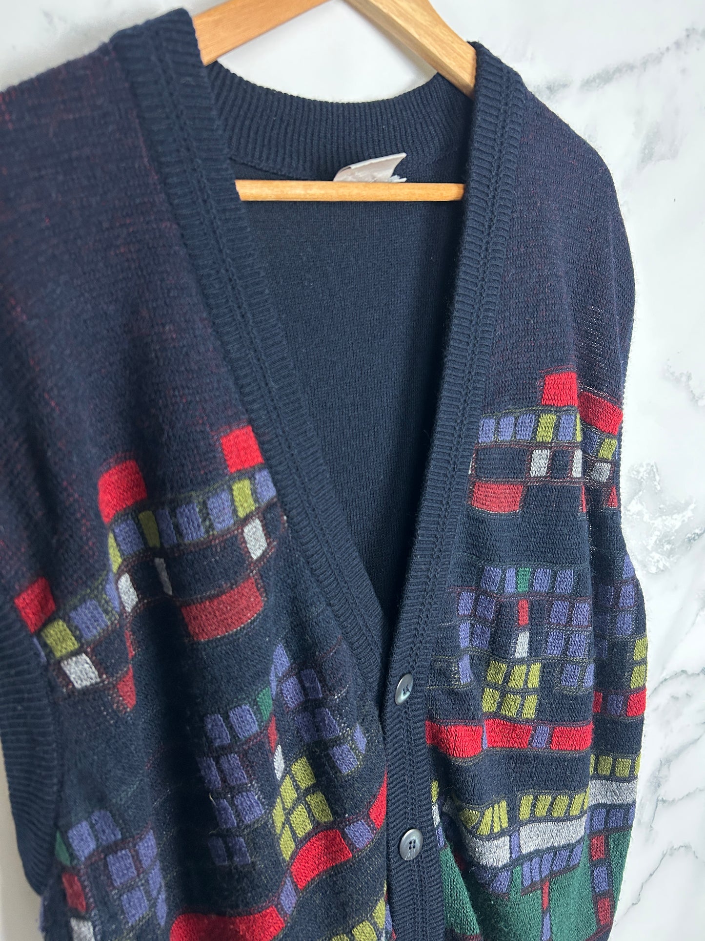 Chaleco vintage azul marino