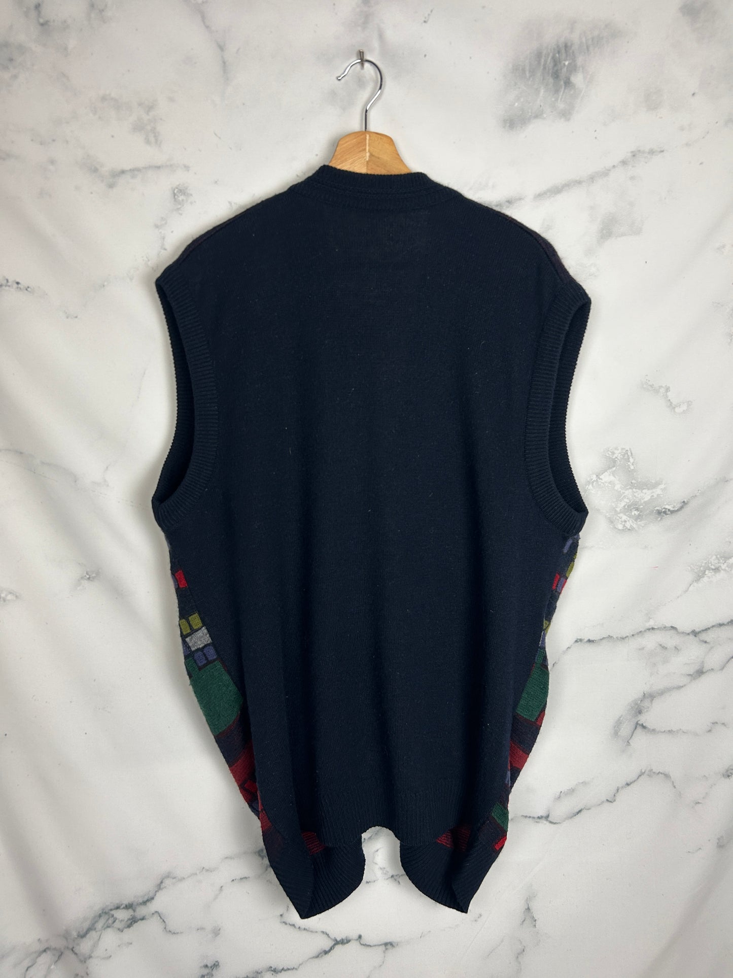 Chaleco vintage azul marino