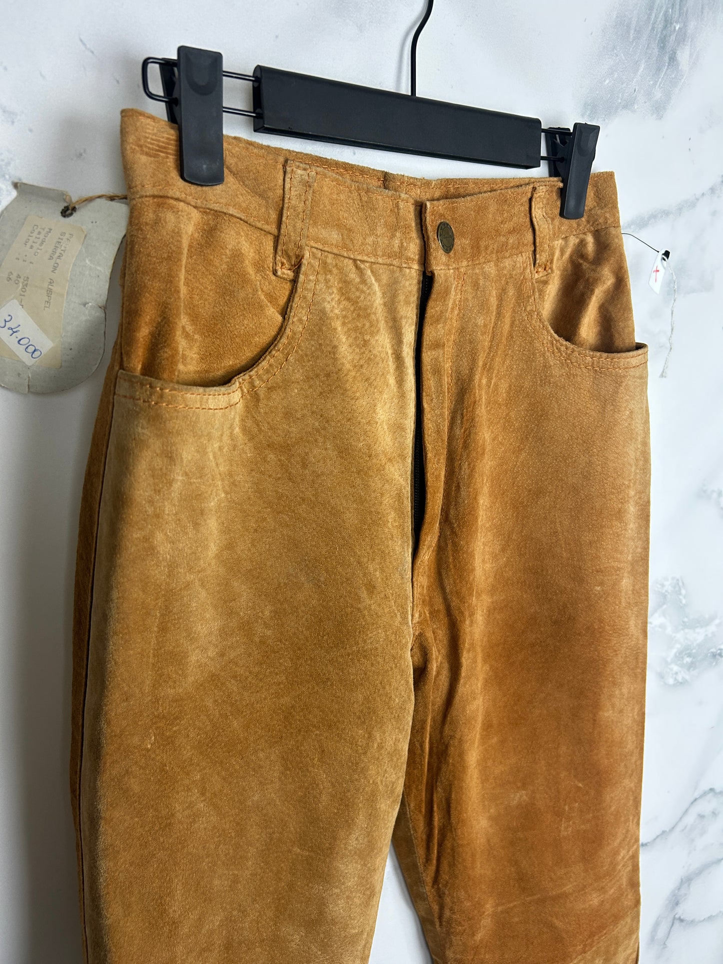Pantalón vintage de piel ovina