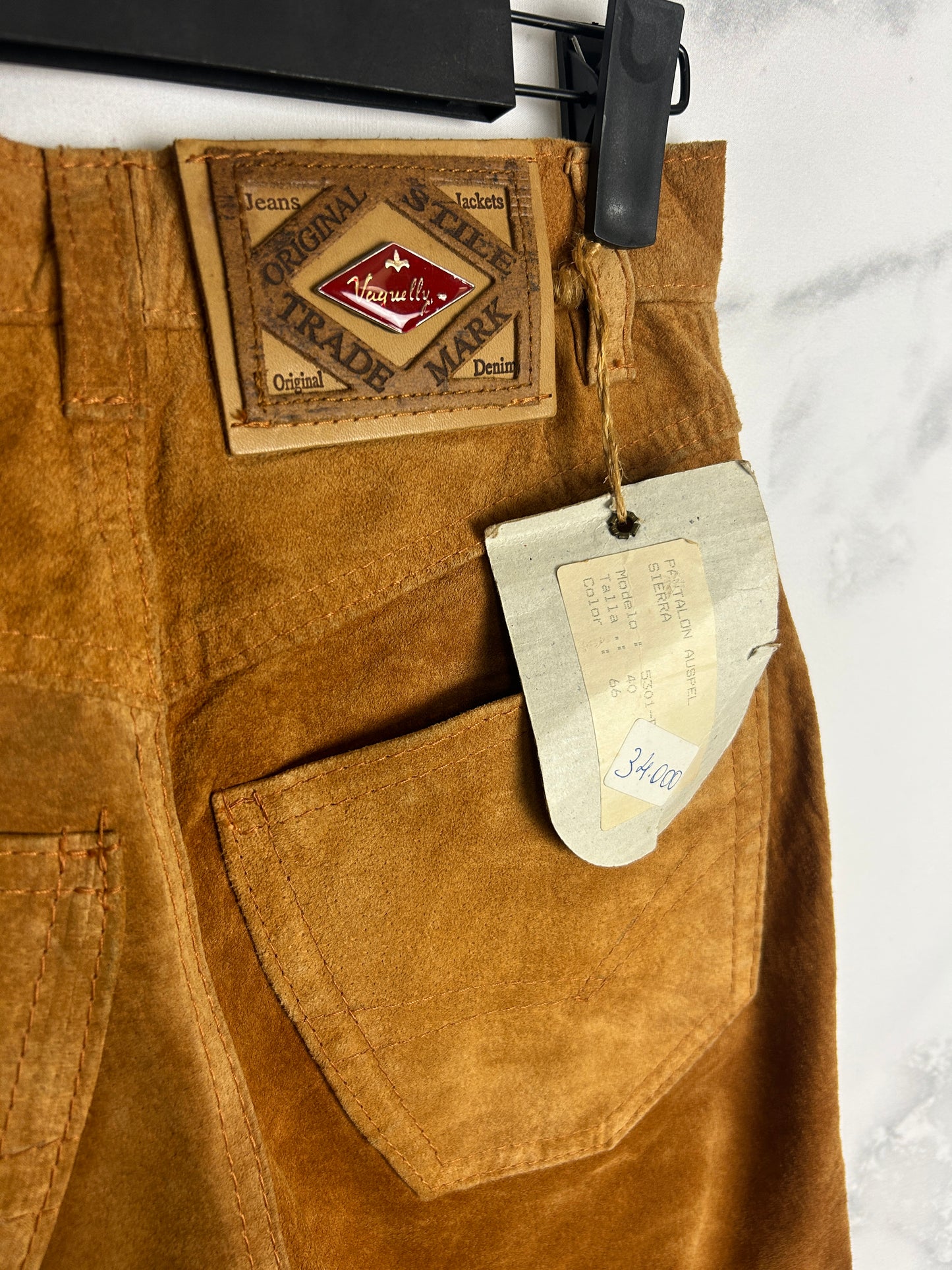 Pantalón vintage de piel ovina