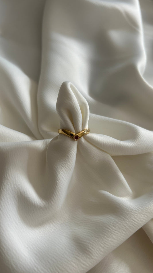 Anillo vintage dorado